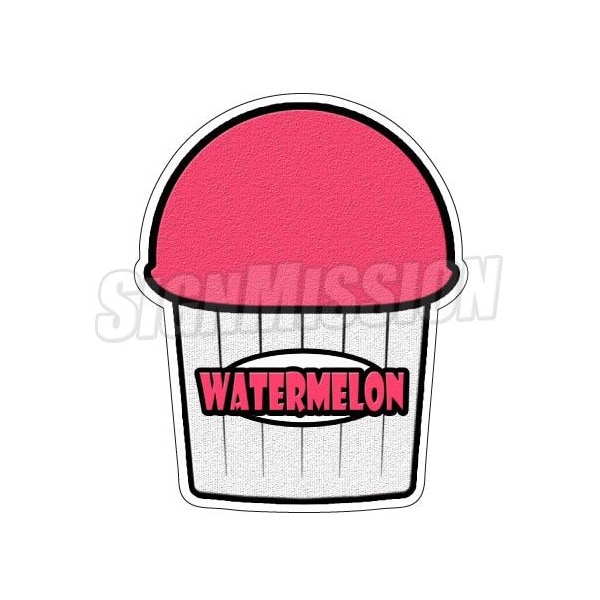Signmission WATERMELON FLAVOR Italian Ice Decal shaved ice cart trailer stand sticker, D-DC-48-Watermelon Flavor D-DC-48-Watermelon Flavor - main